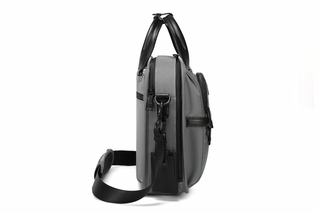 Q-ONYX Business Laptop Briefcase Bag – Ballistic Nylon & Leather Messenger Bag