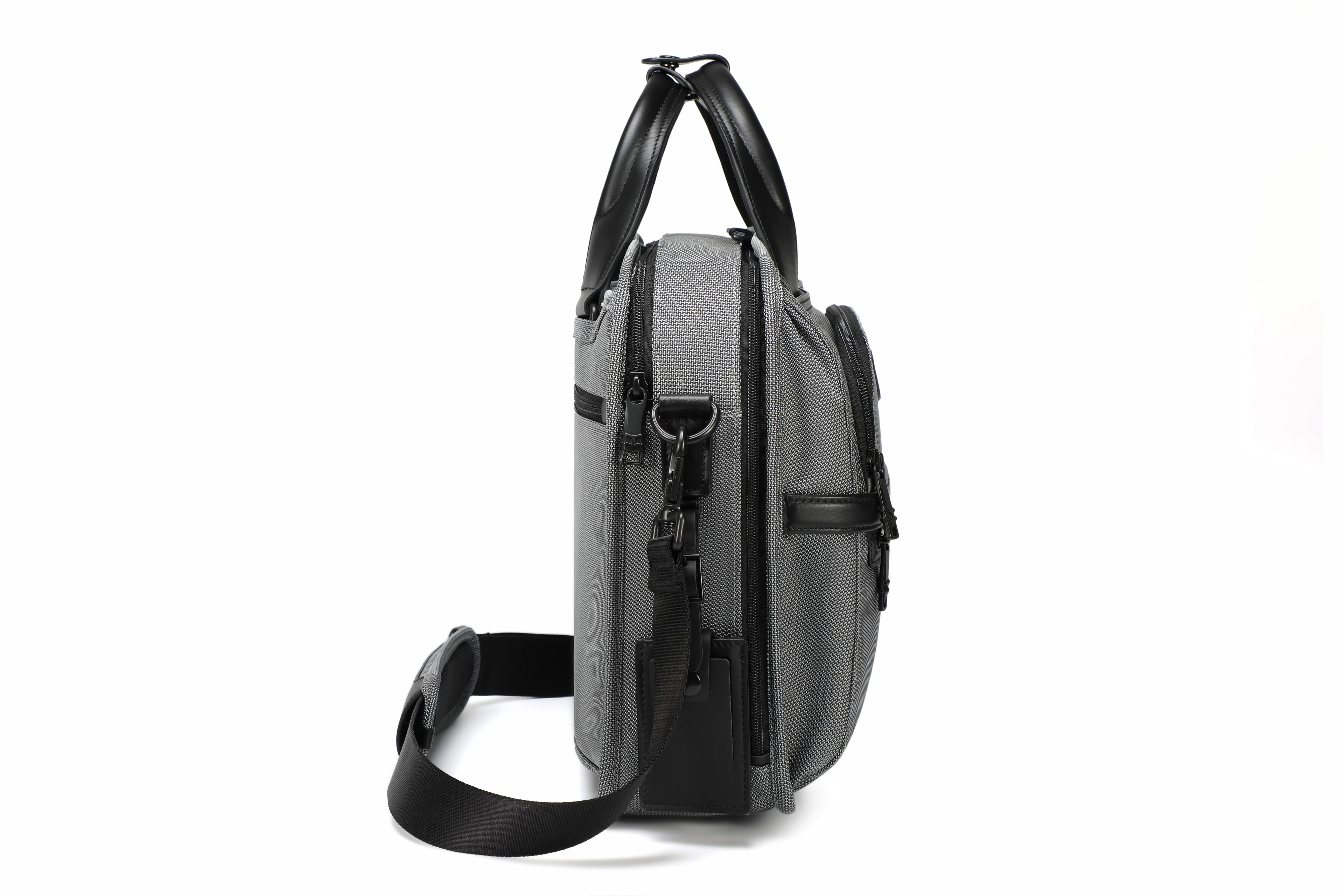 Q-ONYX Business Laptop Briefcase Bag – Ballistic Nylon & Leather Messenger Bag