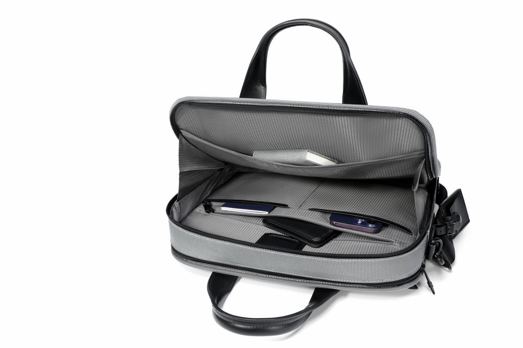 Q-ONYX Business Laptop Briefcase Bag – Ballistic Nylon & Leather Messenger Bag
