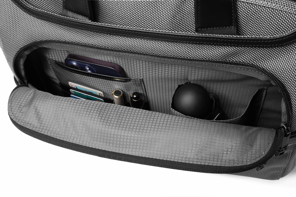 Q-ONYX Business Laptop Briefcase Bag – Ballistic Nylon & Leather Messenger Bag