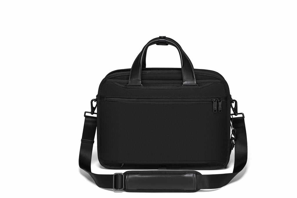 Q-ONYX Business Laptop Briefcase Bag – Ballistic Nylon & Leather Messenger Bag