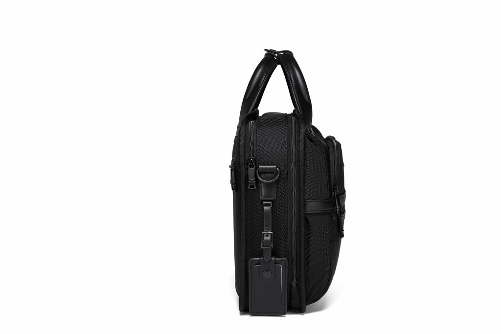 Q-ONYX Business Laptop Briefcase Bag – Ballistic Nylon & Leather Messenger Bag