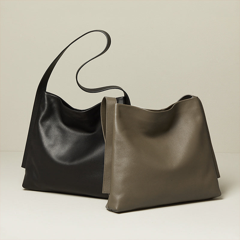 Q-QUTE QUQUITO Genuine Leather Women's Shoulder Tote Bag – Large Capacity Commuter & Travel Bag