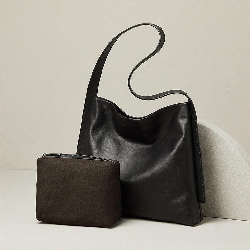 Q-QUTE QUQUITO Genuine Leather Women's Shoulder Tote Bag – Large Capacity Commuter & Travel Bag
