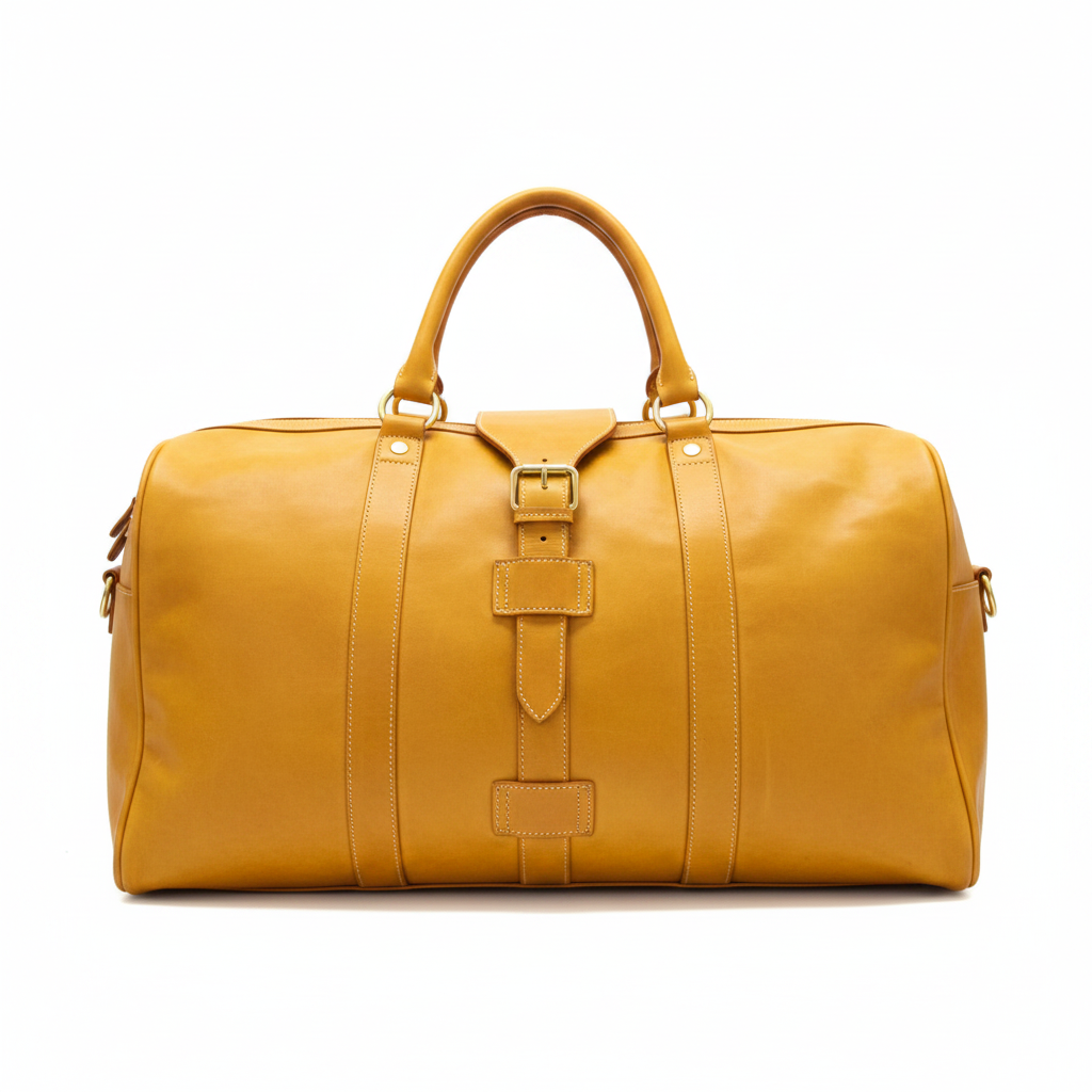 Q-ROVE Italian Leather Duffel Bag – Washed Calfskin, Water-Resistant & Large Capacity