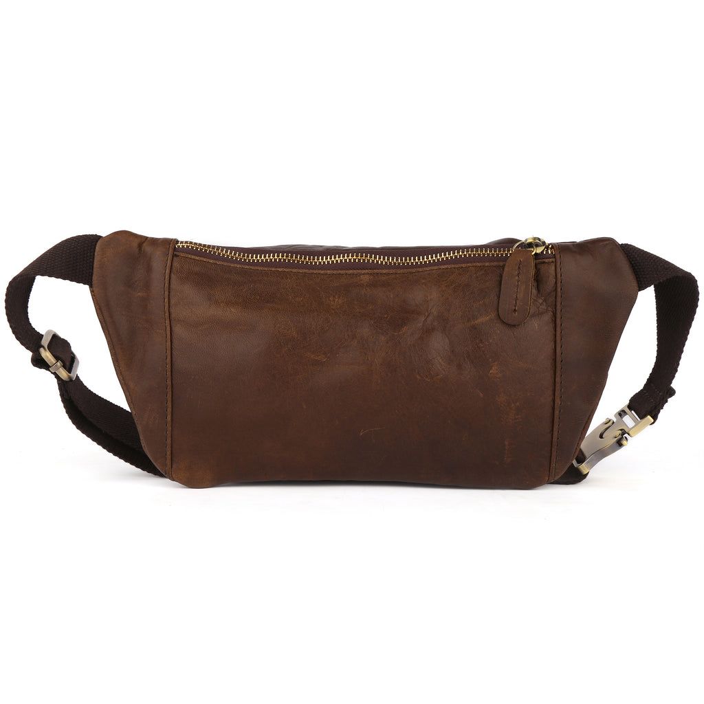 Q-RAPTOR Genuine Leather Crossbody Chest Bag & Waist Pack for Men