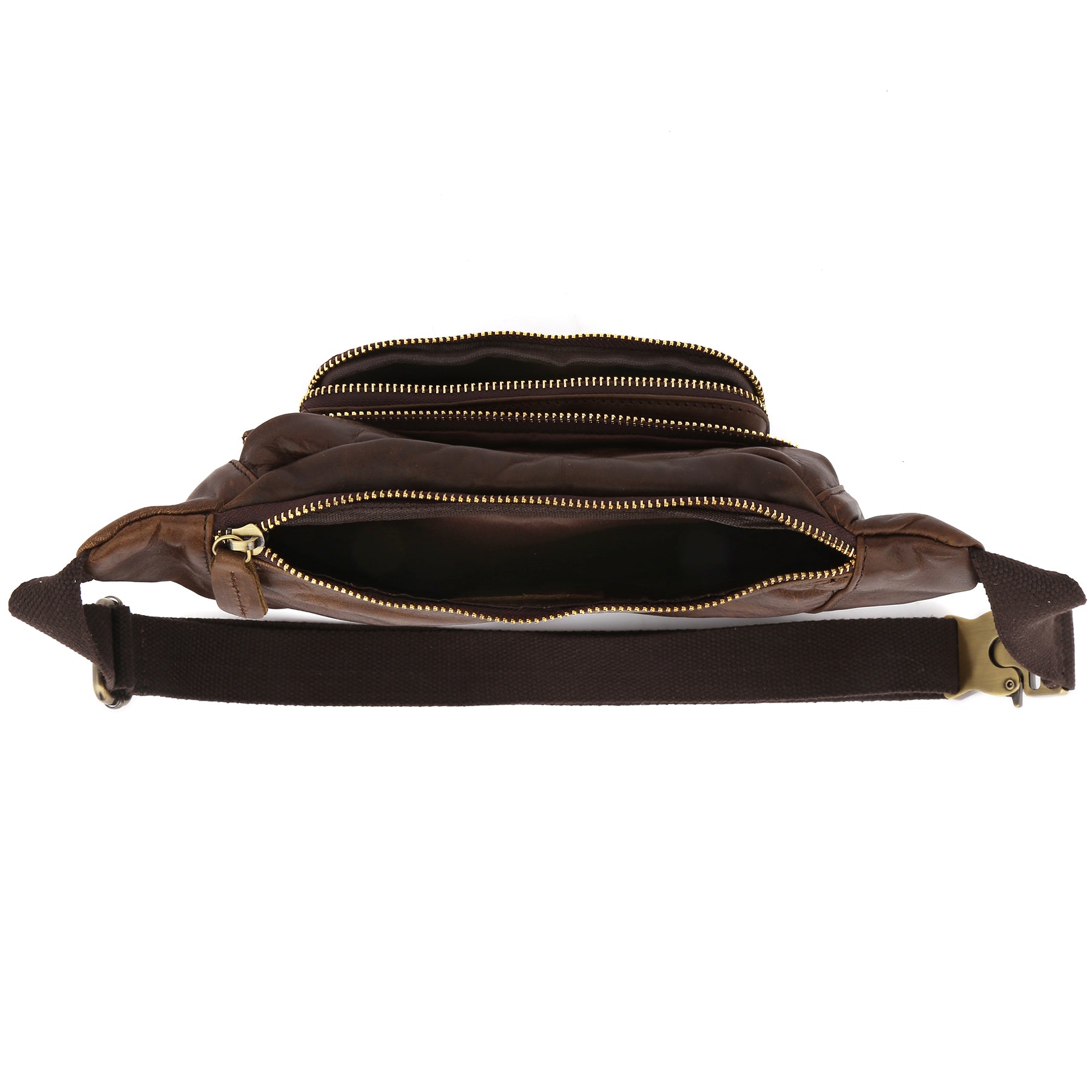 Q-RAPTOR Genuine Leather Crossbody Chest Bag & Waist Pack for Men