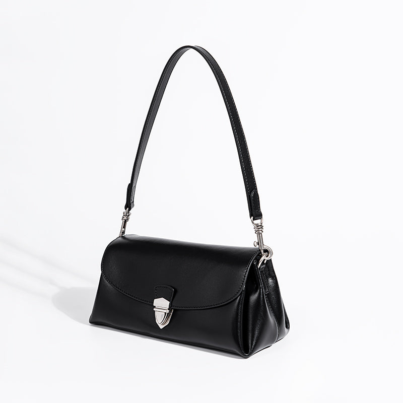 Q-ROSA Genuine Leather Crossbody Bag for Women – Buckle Closure Clutch & Shoulder Bag