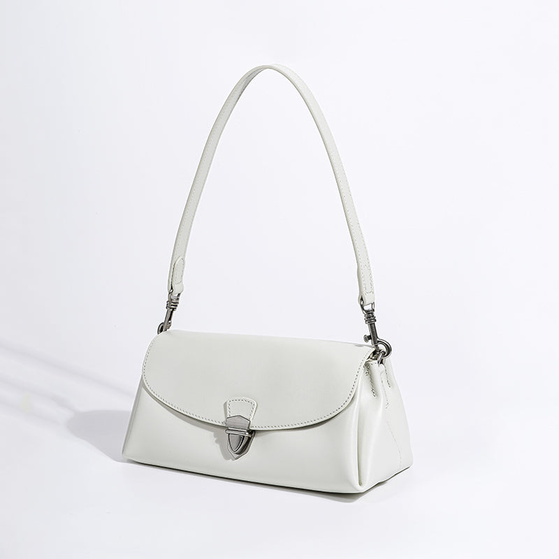 Q-ROSA Genuine Leather Crossbody Bag for Women – Buckle Closure Clutch & Shoulder Bag