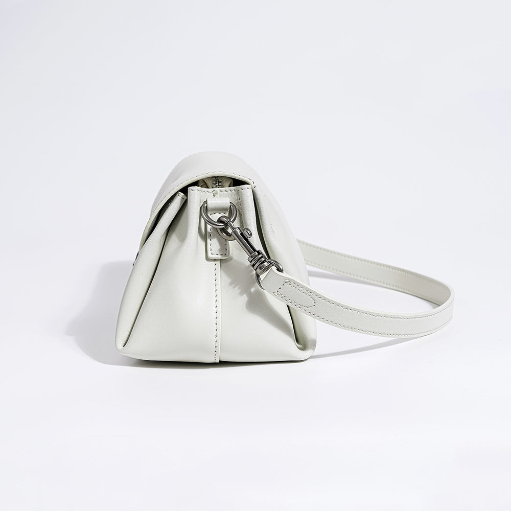 Q-ROSA Genuine Leather Crossbody Bag for Women – Buckle Closure Clutch & Shoulder Bag