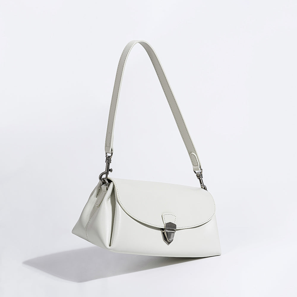 Q-ROSA Genuine Leather Crossbody Bag for Women – Buckle Closure Clutch & Shoulder Bag