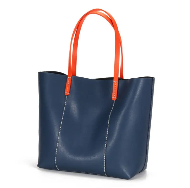 Q-SETA Women's High-End Genuine Leather Tote Bag | Large Capacity Shoulder Bag