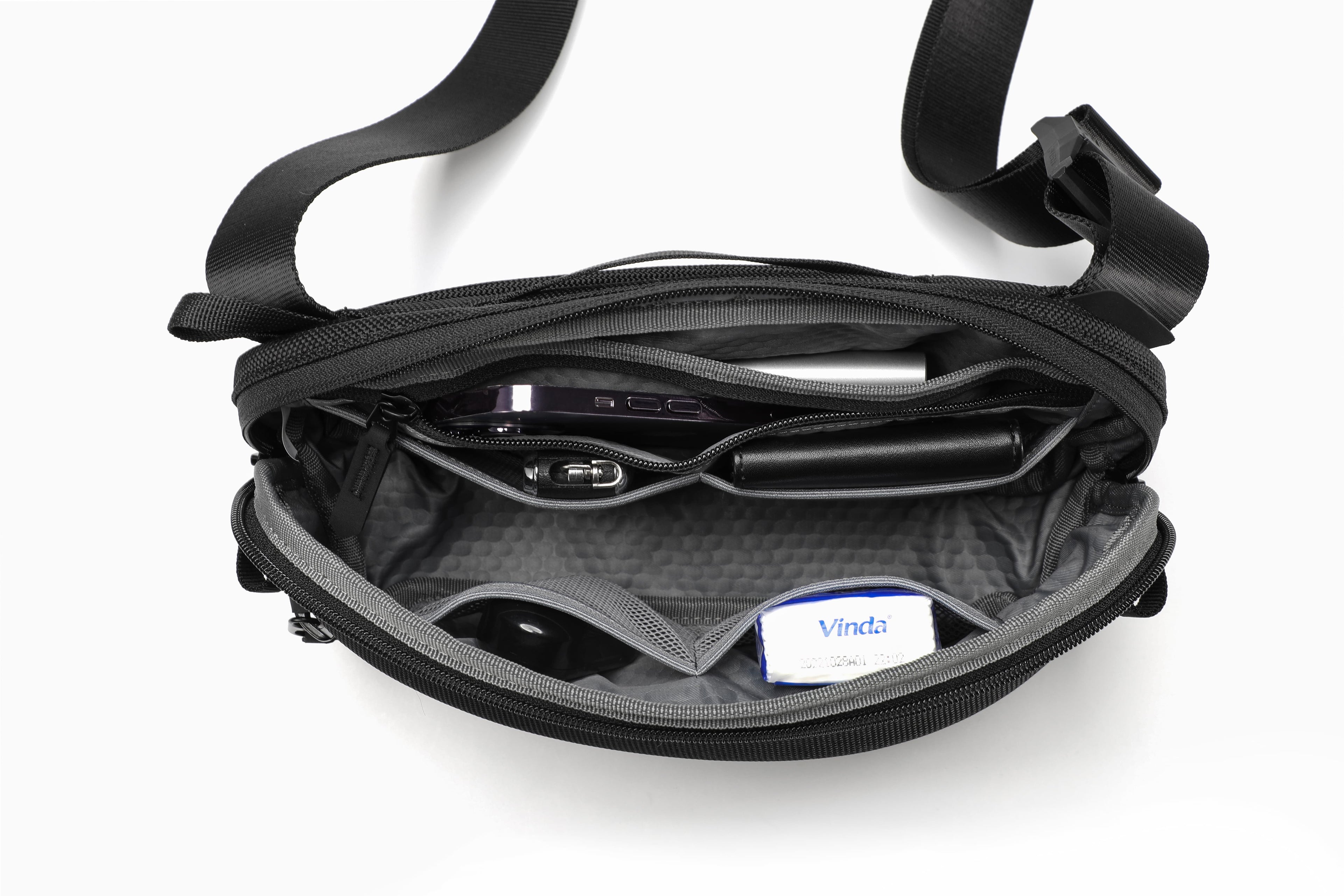 Q-SPALLA Waterproof 1680D Nylon Crossbody Organizer Bag – Multipurpose Cross-Chest Bag for Travel & Daily Carry