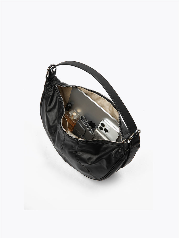 Q-STAR Genuine Leather Large Shoulder Crossbody Bag – Dual Detachable Straps