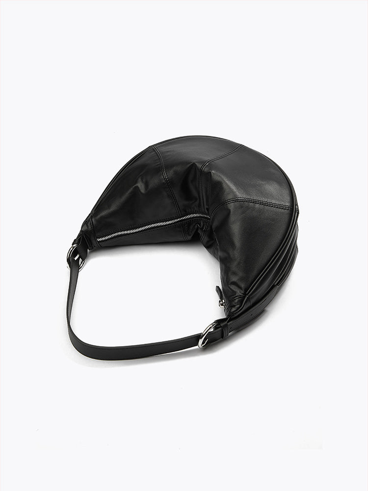 Q-STAR Genuine Leather Large Shoulder Crossbody Bag – Dual Detachable Straps