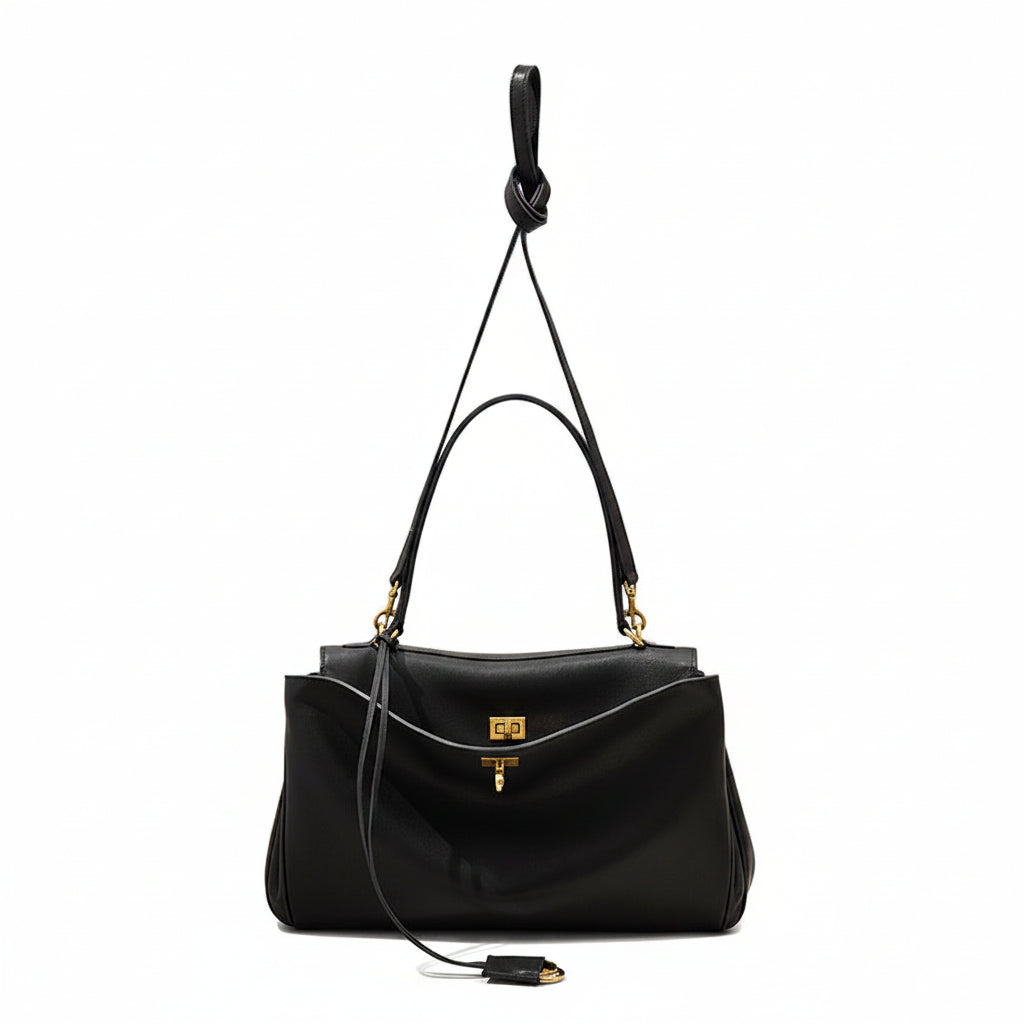 Q-SATCHELS Genuine Leather Women's Crossbody Shoulder Bag – Large Capacity Commuter & Travel Handbag
