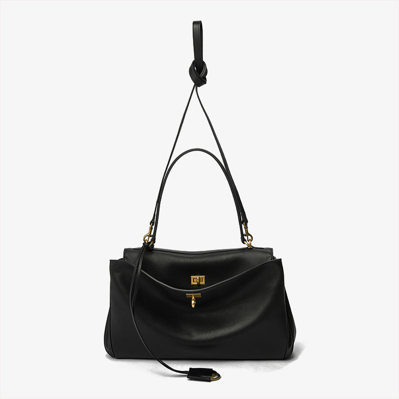 Q-SATCHELS Genuine Leather Women's Crossbody Shoulder Bag – Large Capacity Commuter & Travel Handbag