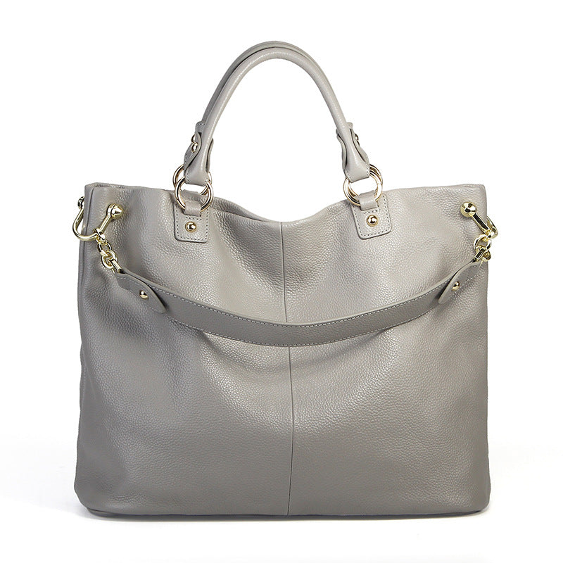 Q-SERENELLA Luxury Full-Grain Leather Handbag for Women – Crossbody, Shoulder & Top Handle