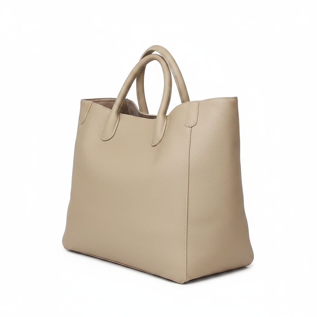 Q-SIGNORA Full-Grain Cowhide Leather Travel Tote Bag for Women – Large Capacity, Open Top