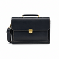 Q-SKYWALKER Vintage Crazy Horse Leather Briefcase – Waterproof, Scratch-Resistant & Laptop Messenger