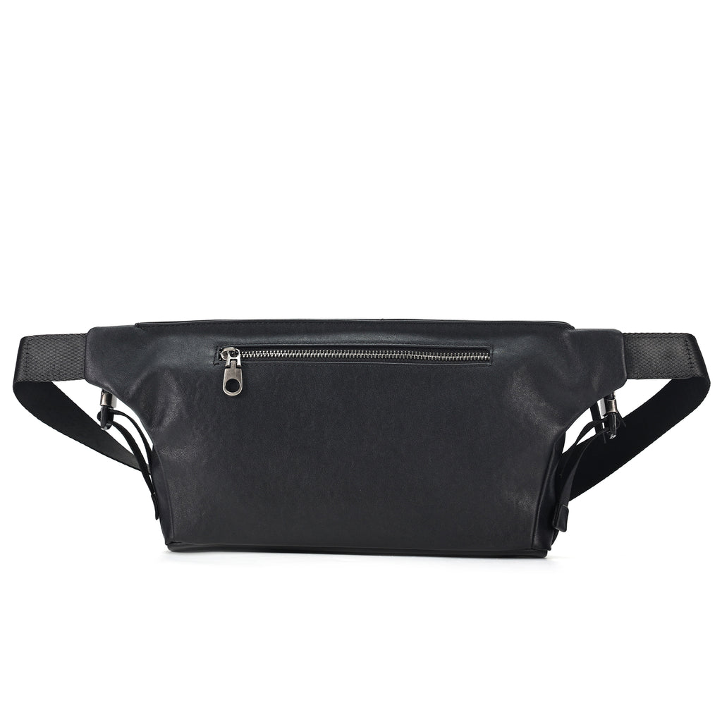 Q-SNIPER Large Capacity Leather Crossbody Chest Bag for Men | QUQUITO