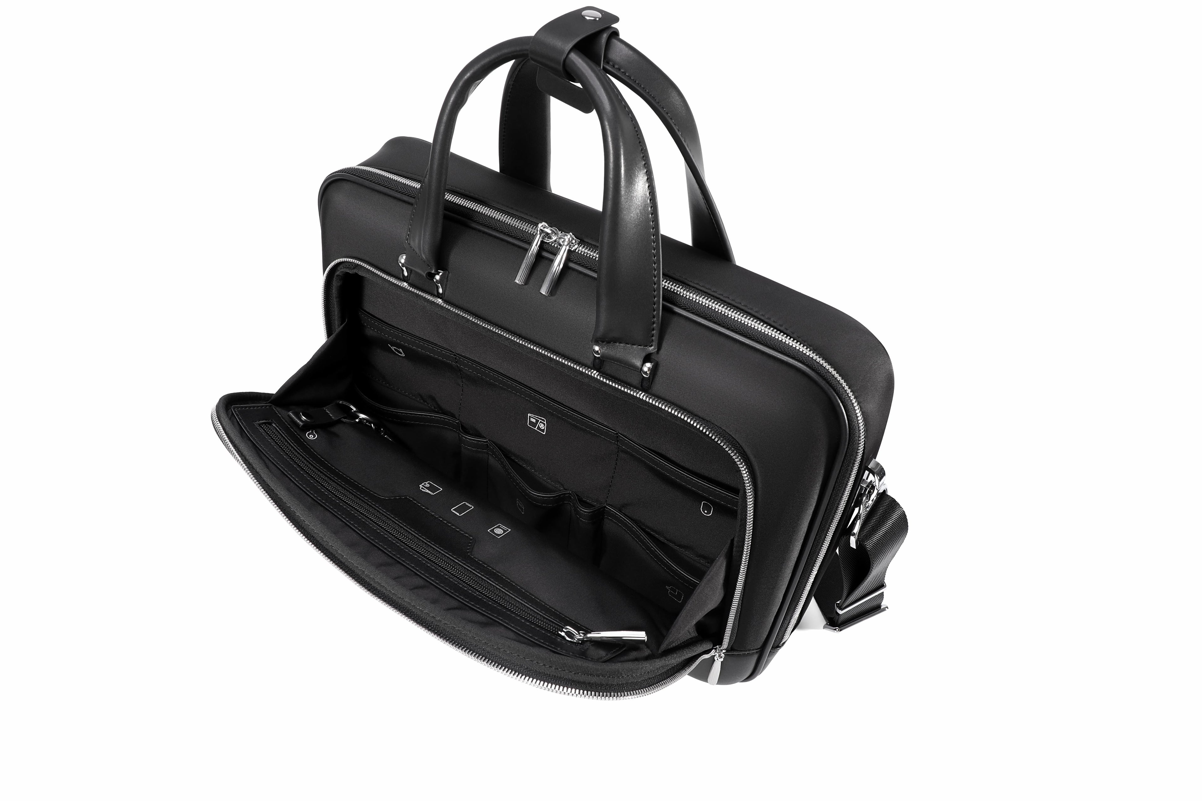 Q-TORVEN Premium High-Quality Nylon Laptop Briefcase – Waterproof, Mildew-Resistant & Large Capacity