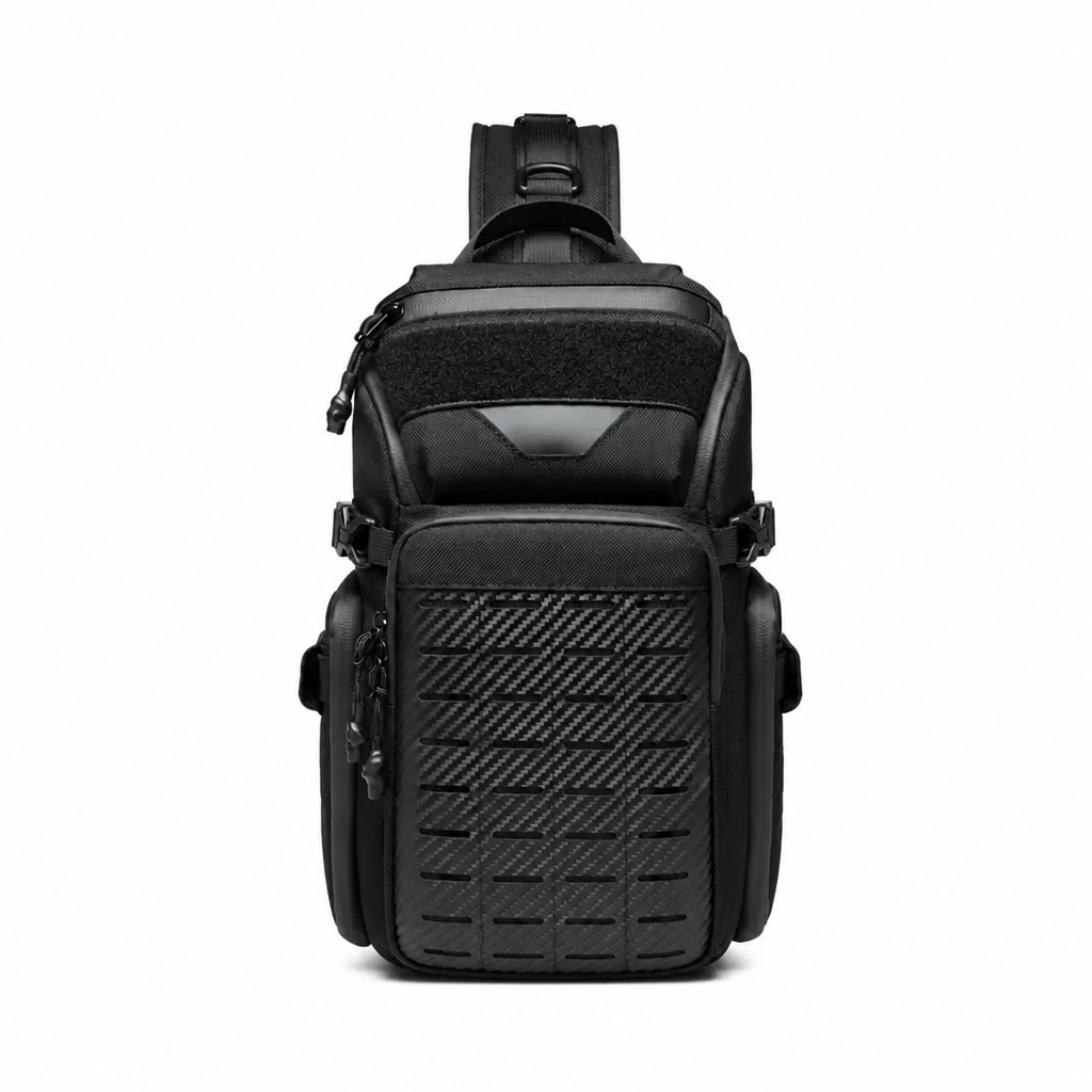 Q-TRAILEDGE Men's Waterproof Sport Chest Bag – 1680D Polyester, Anti-Theft, Versatile Carry