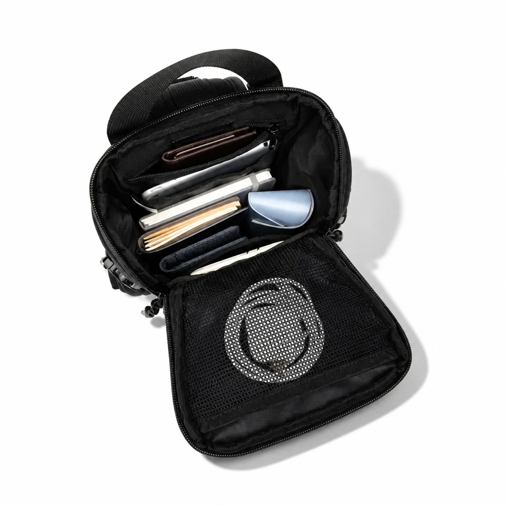 Q-TRAILEDGE Men's Waterproof Sport Chest Bag – 1680D Polyester, Anti-Theft, Versatile Carry