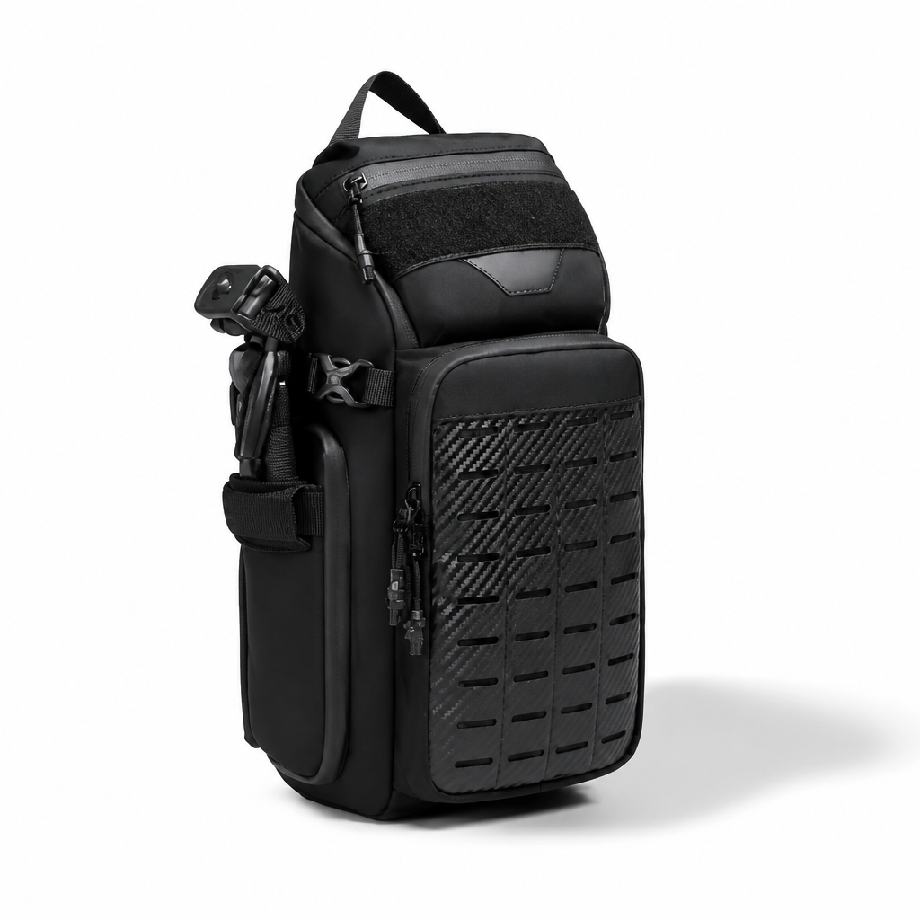 Q-TRAILEDGE Men's Waterproof Sport Chest Bag – 1680D Polyester, Anti-Theft, Versatile Carry