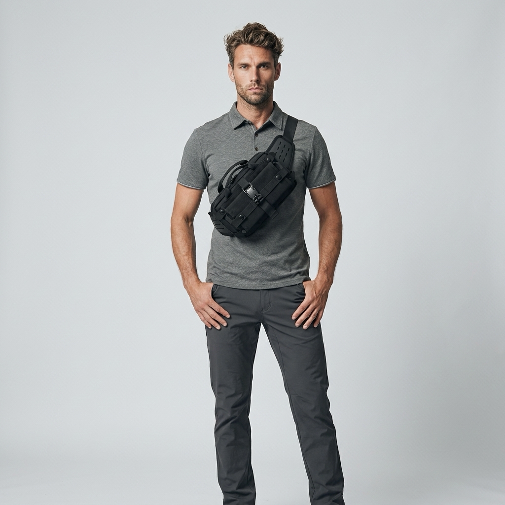 Q-URBAN Urban Edge Men's Waterproof Crossbody Bag | Travel Satchel & Messenger Bag