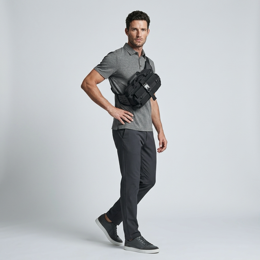 Q-URBAN Urban Edge Men's Waterproof Crossbody Bag | Travel Satchel & Messenger Bag