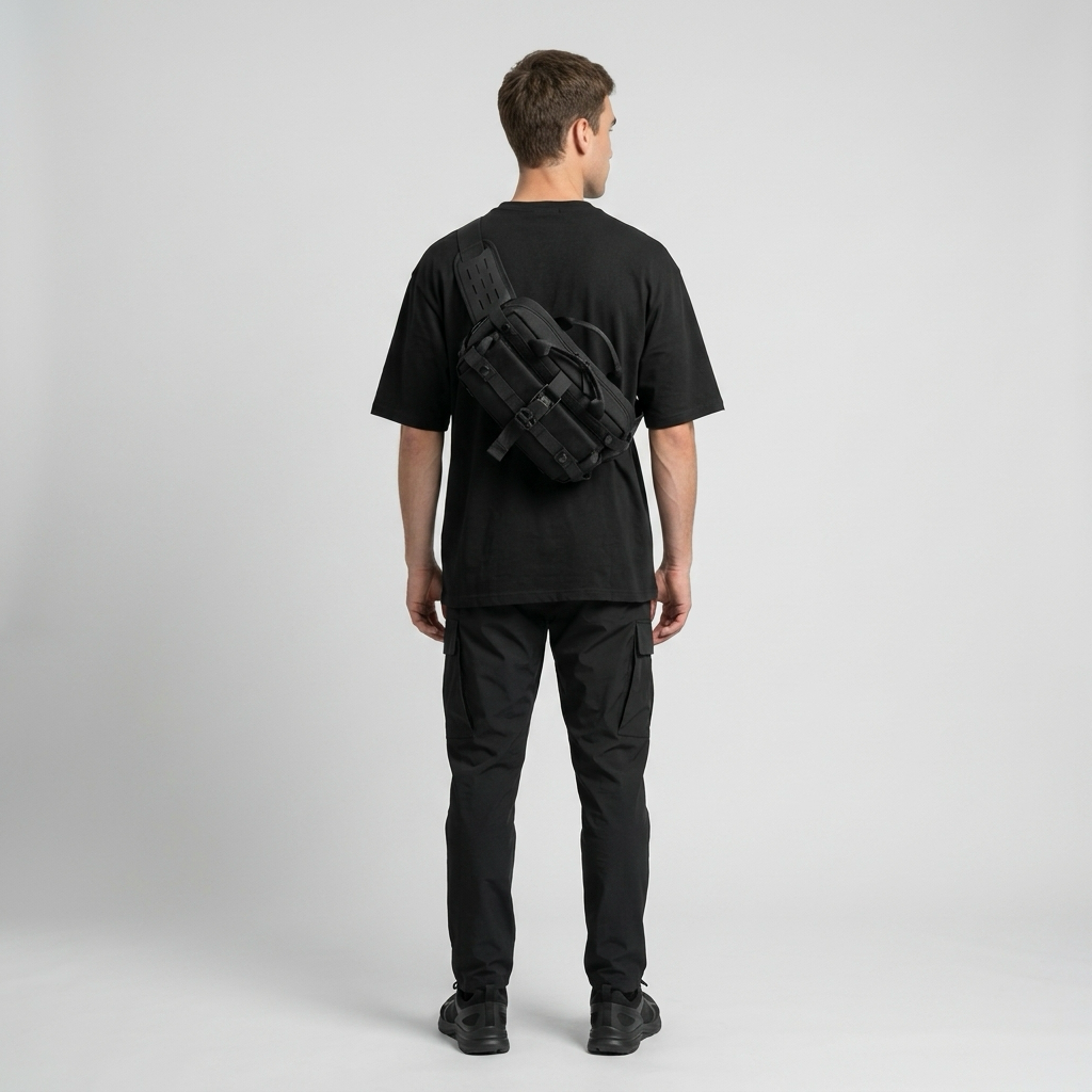 Q-URBAN Urban Edge Men's Waterproof Crossbody Bag | Travel Satchel & Messenger Bag