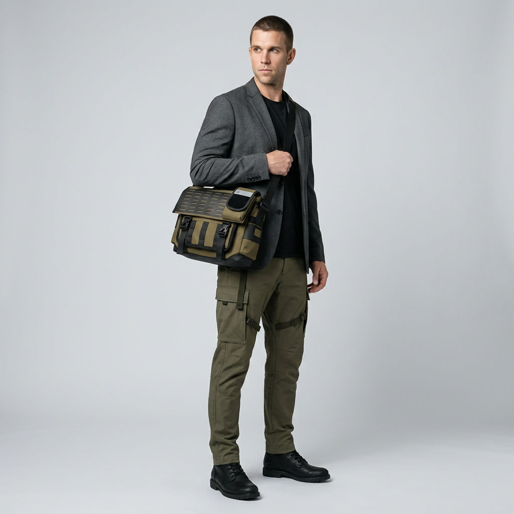 Q-URBAN Waterproof Messenger Bag – 1680D Polyester, Anti-Scratch, Unisex Crossbody