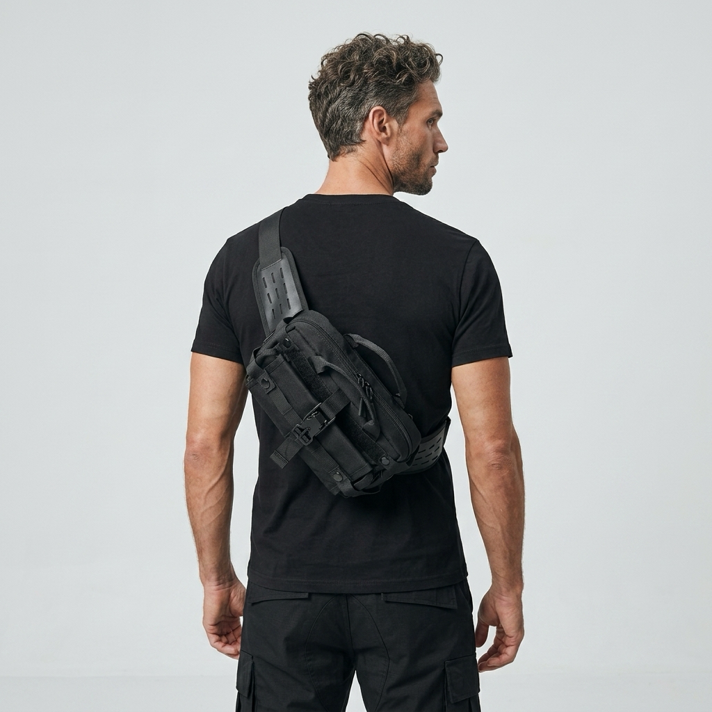 Q-URBAN Urban Edge Men's Waterproof Crossbody Bag | Travel Satchel & Messenger Bag
