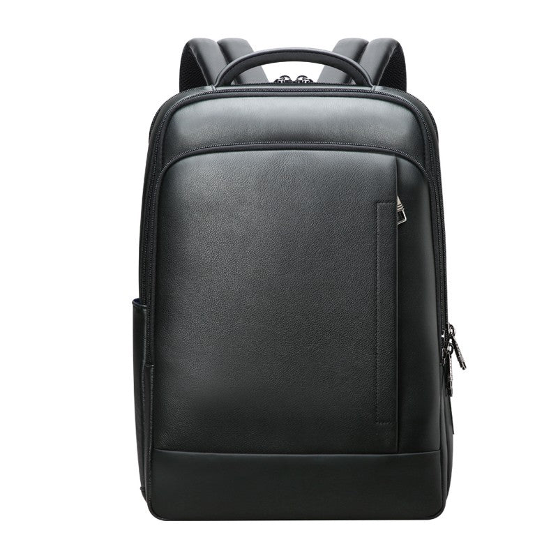 Q-ULTIMATE Genuine Leather Backpack – Anti-Theft, USB Charging & Laptop Compartment