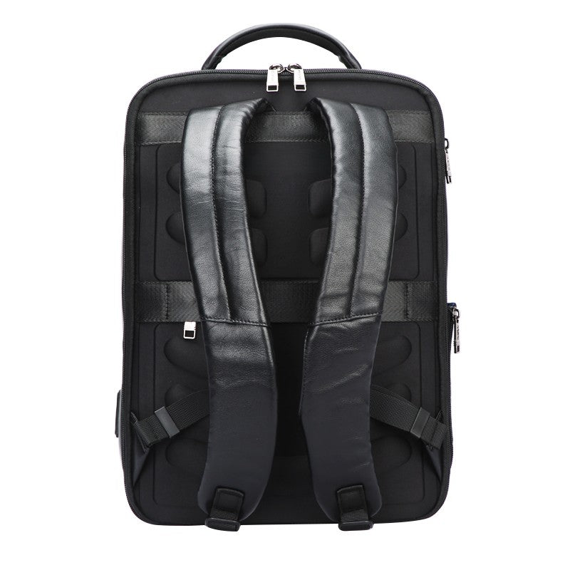 Q-ULTIMATE Genuine Leather Backpack – Anti-Theft, USB Charging & Laptop Compartment