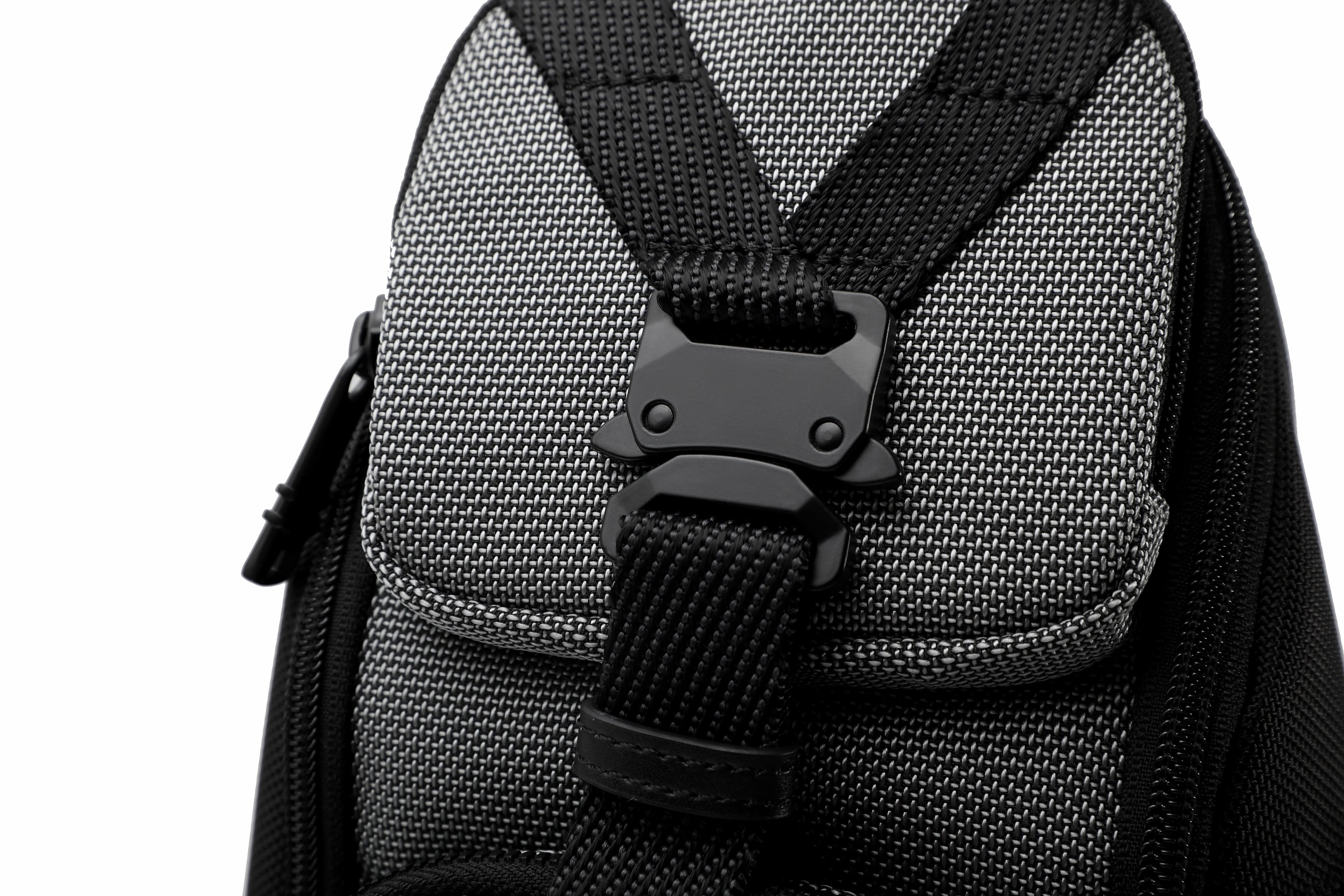 Q-VAGABONDO Crossbody Bag – Ballistic Nylon & Top-Grain Leather Sling Bag | Stylish, Durable & Functional