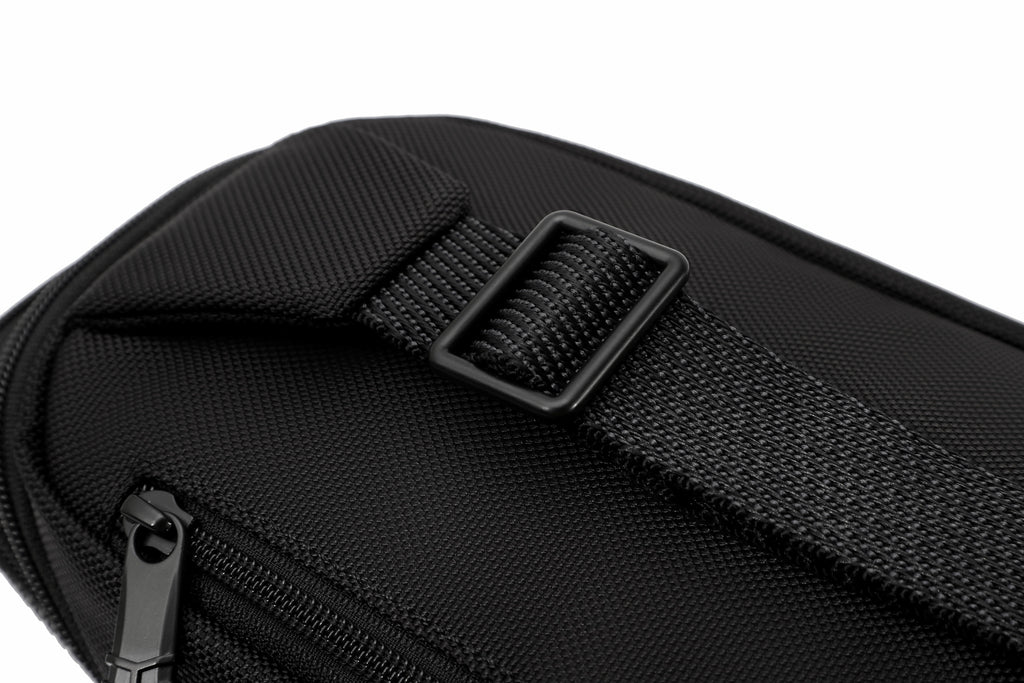Q-VAGABONDO Crossbody Bag – Ballistic Nylon & Top-Grain Leather Sling Bag | Stylish, Durable & Functional