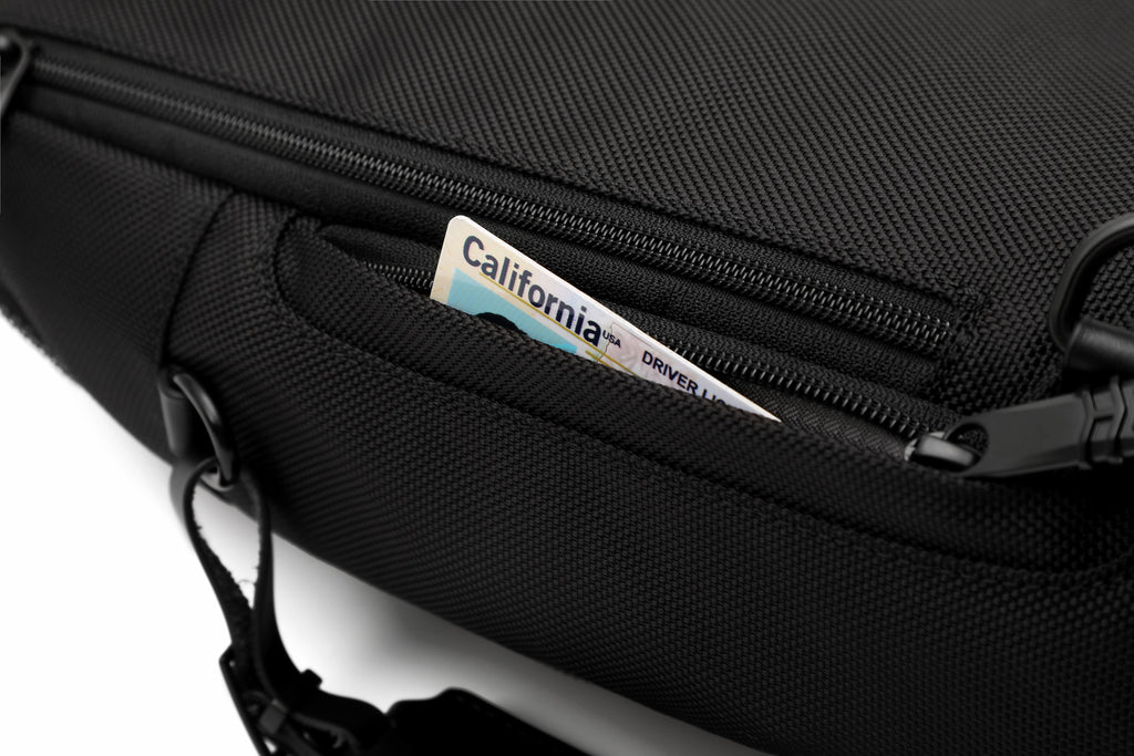Q-VAGABONDO Crossbody Bag – Ballistic Nylon & Top-Grain Leather Sling Bag | Stylish, Durable & Functional