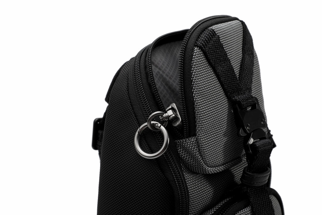 Q-VAGABONDO Crossbody Bag – Ballistic Nylon & Top-Grain Leather Sling Bag | Stylish, Durable & Functional