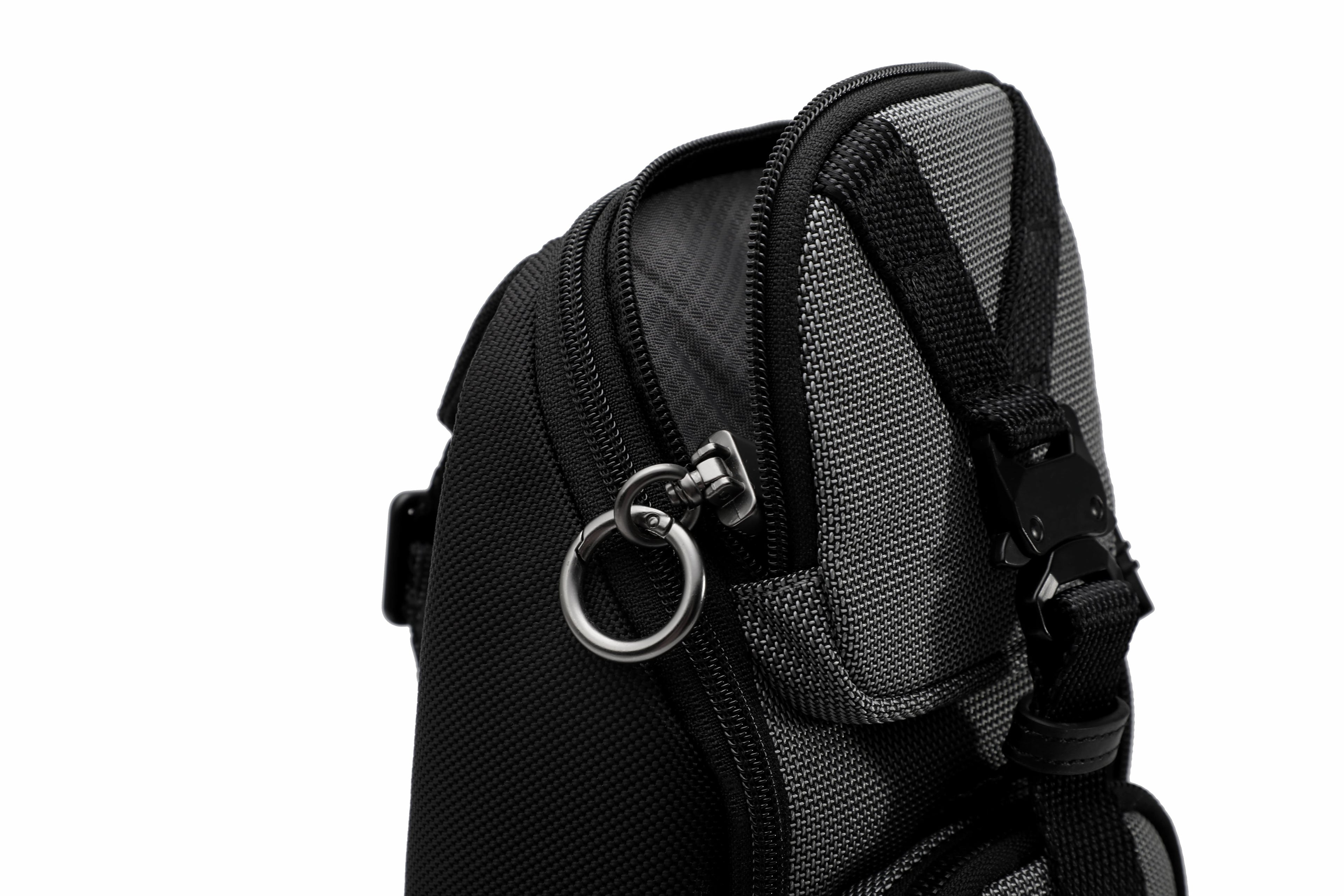 Q-VAGABONDO Crossbody Bag – Ballistic Nylon & Top-Grain Leather Sling Bag | Stylish, Durable & Functional