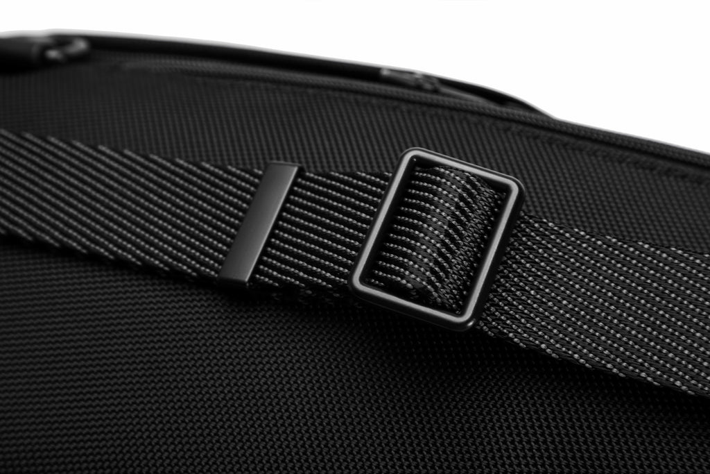 Q-VAGABONDO Crossbody Bag – Ballistic Nylon & Top-Grain Leather Sling Bag | Stylish, Durable & Functional
