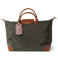 Q-VAULTO Premium Nylon & Leather Travel Tote Bag – 14" Laptop, Waterproof, Work & Travel
