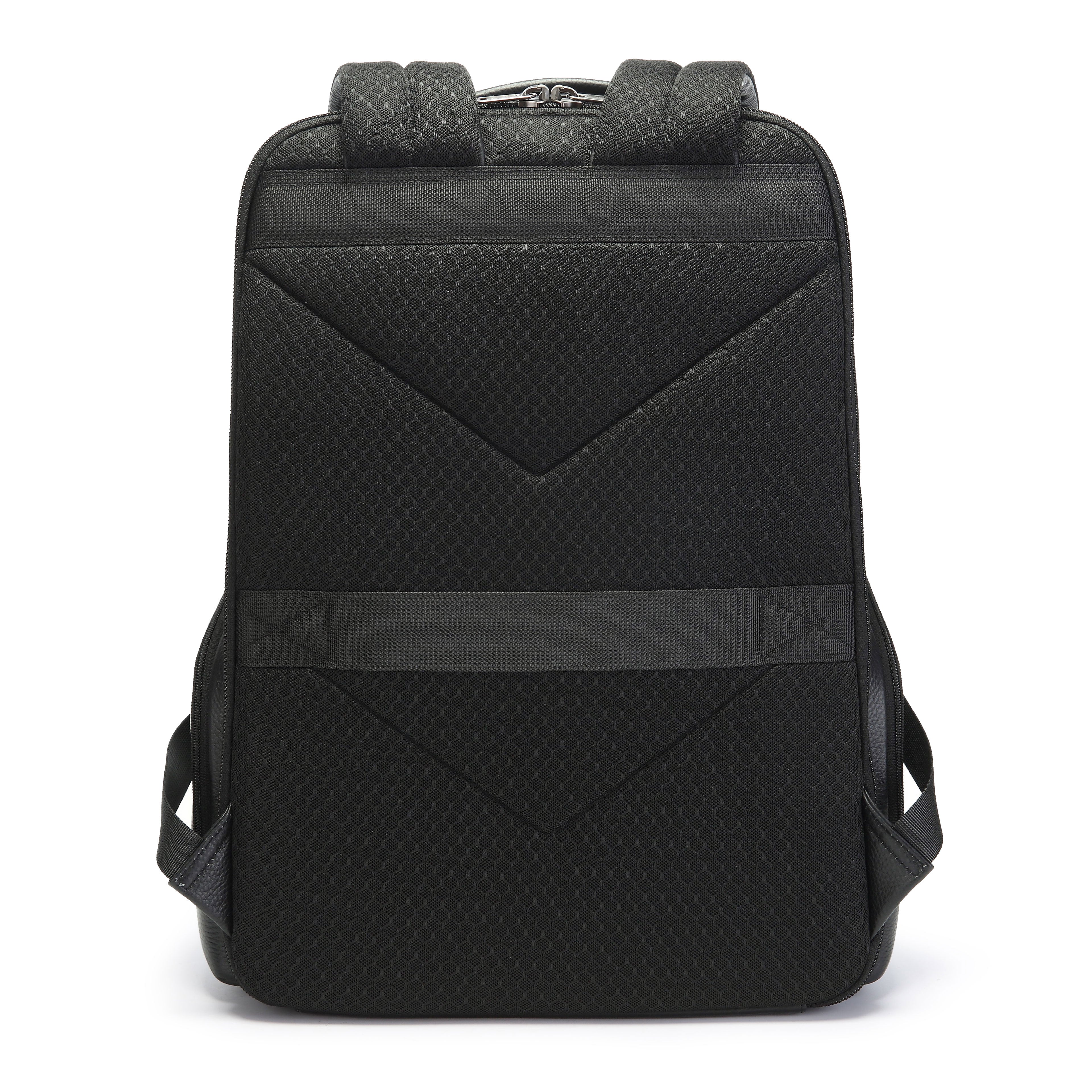 Q-VOYAGER Genuine Leather Business Laptop Backpack – Large Capacity & Ergonomic Design