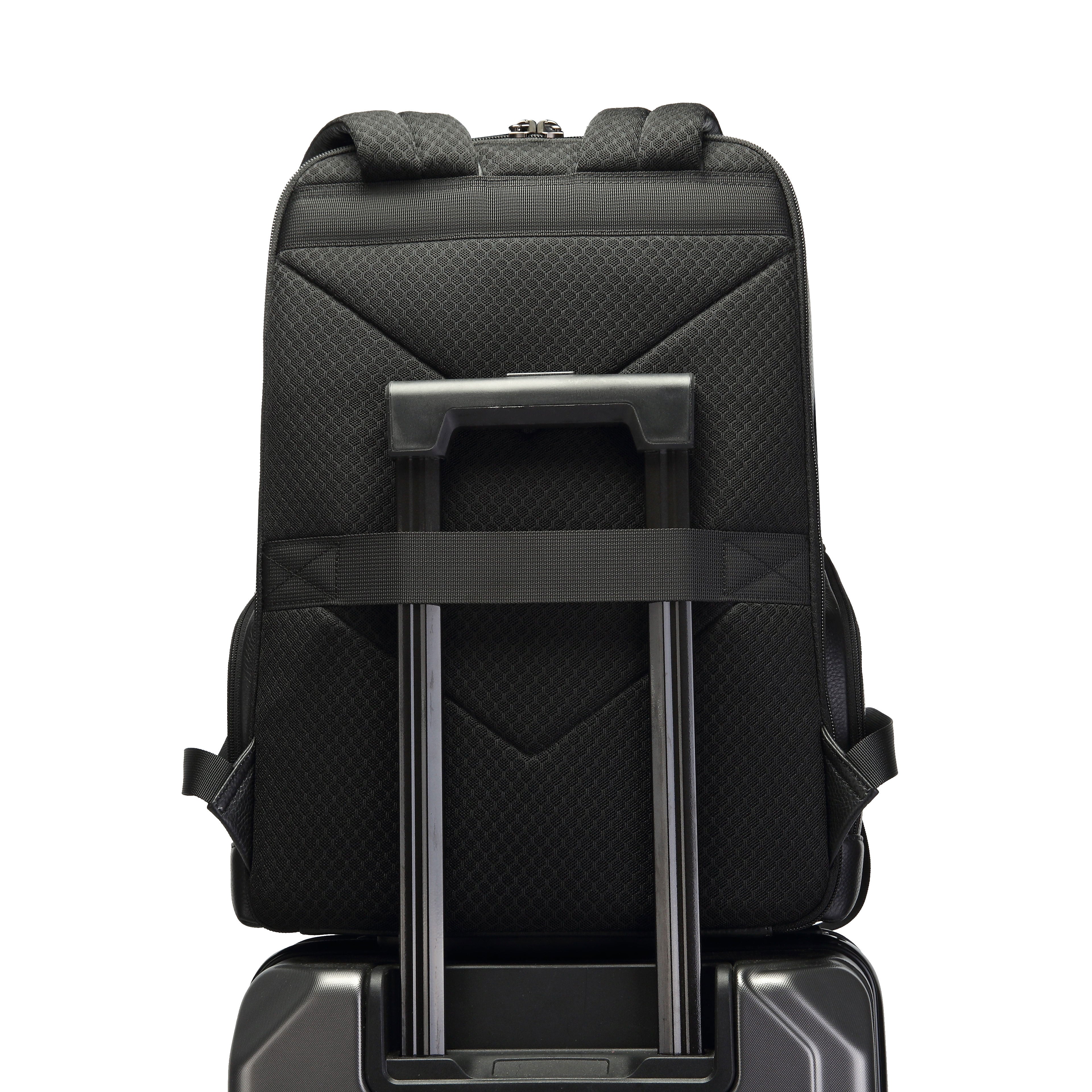 Q-VOYAGER Genuine Leather Business Laptop Backpack – Large Capacity & Ergonomic Design