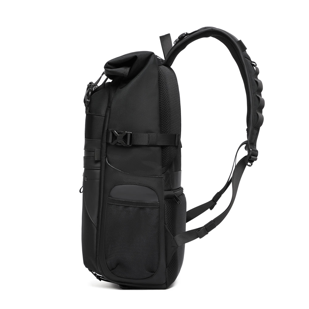 Q-ZAINO Men's 28L Rolltop Waterproof Anti-Theft Backpack – All-Season Adventure