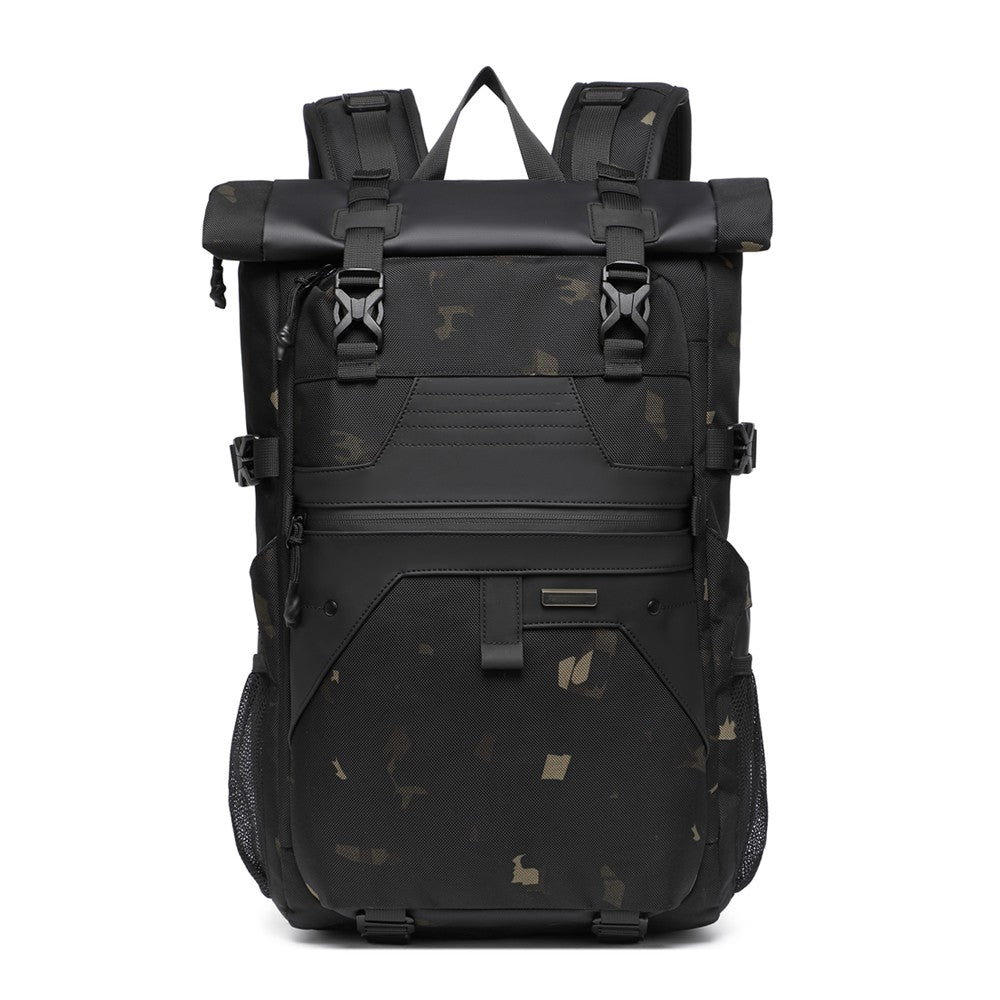 Q-ZAINO Men's 28L Rolltop Waterproof Anti-Theft Backpack – All-Season Adventure