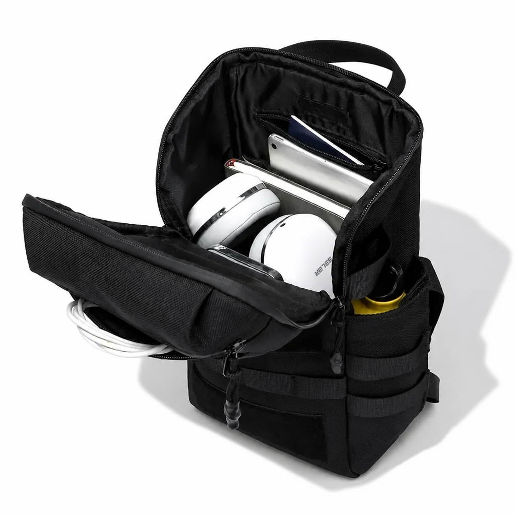 Q-AERO Lightweight Waterproof Chest Sling Bag – Durable Anti-Scratch Men's Travel & Adventure Bag