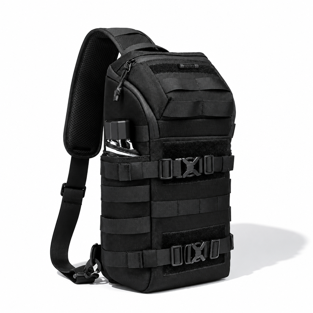 Q-AERO Lightweight Waterproof Chest Sling Bag – Durable Anti-Scratch Men's Travel & Adventure Bag
