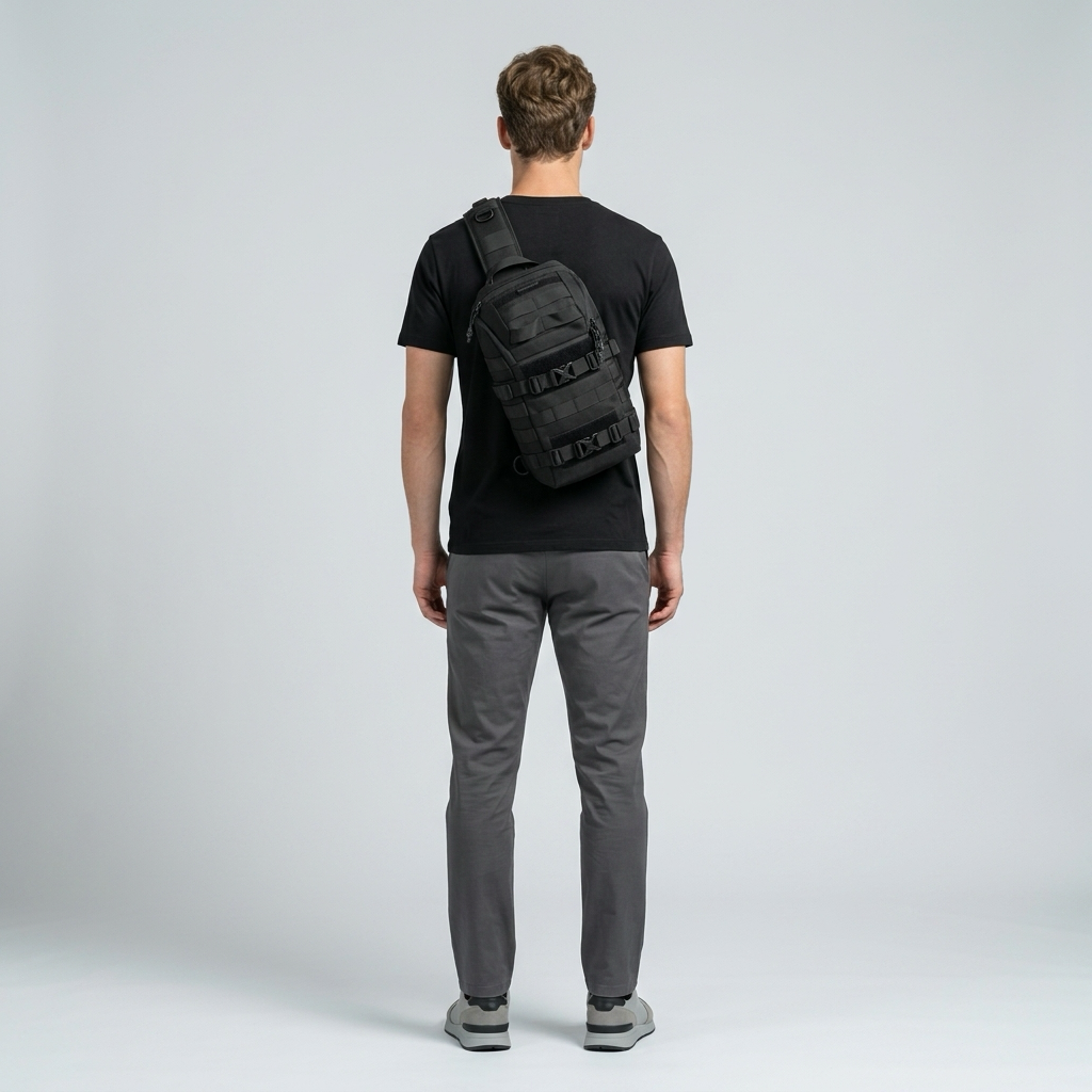 Q-AERO Lightweight Waterproof Chest Sling Bag – Durable Anti-Scratch Men's Travel & Adventure Bag